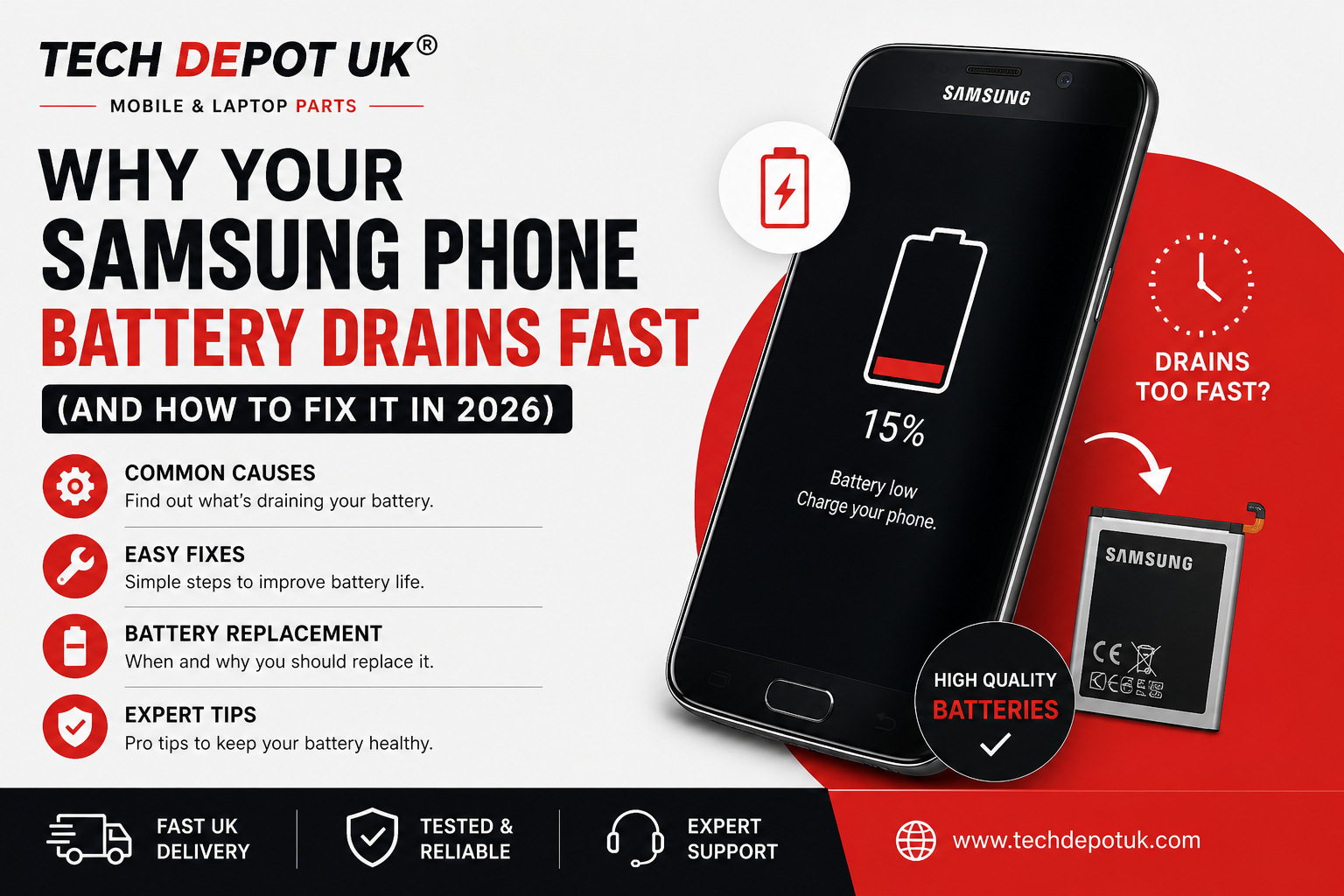 Why Your Samsung Phone Battery Drains Fast (And How to Fix It in 2026)
