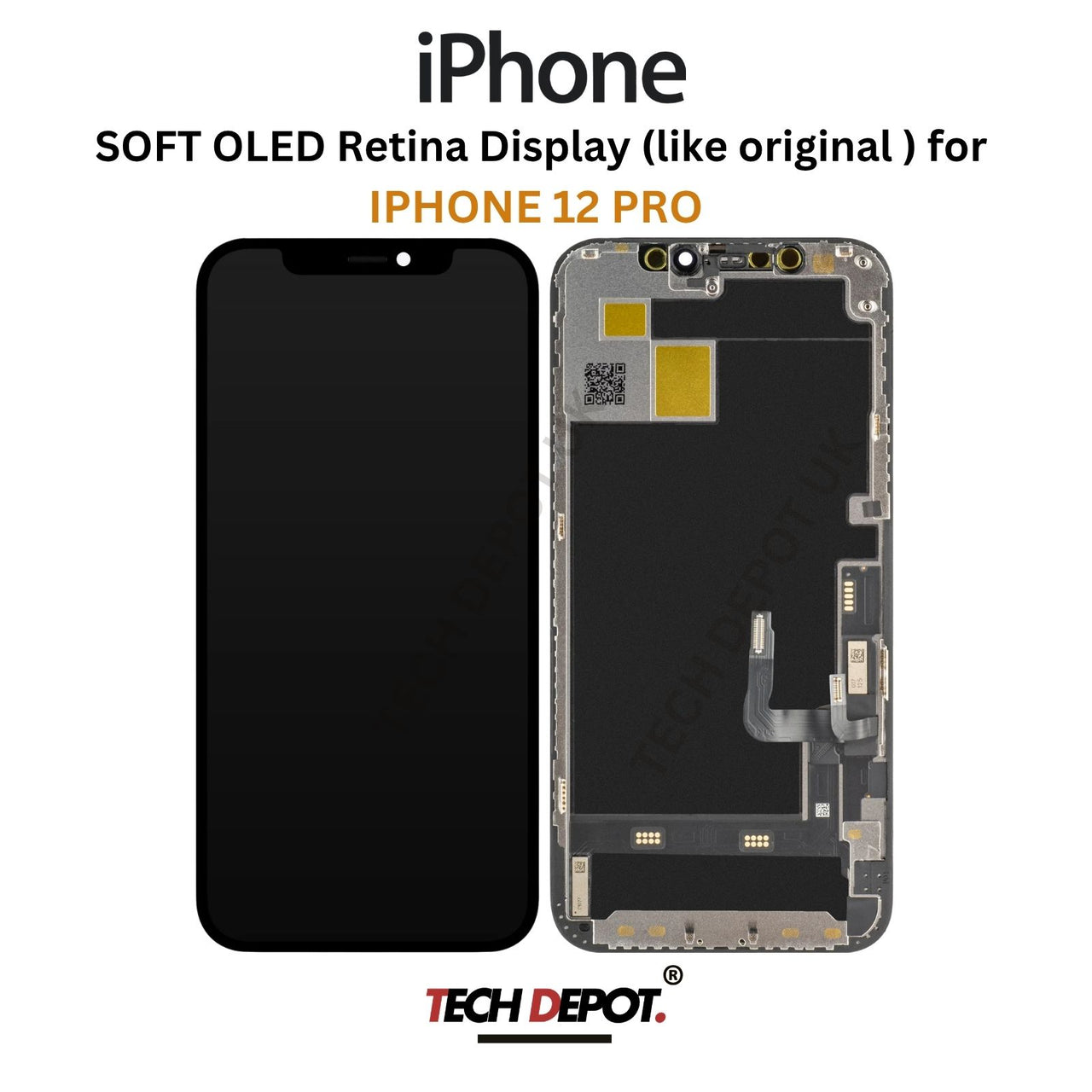IPhone 12 Pro Soft OLED Screen Replacement - Premium Quality