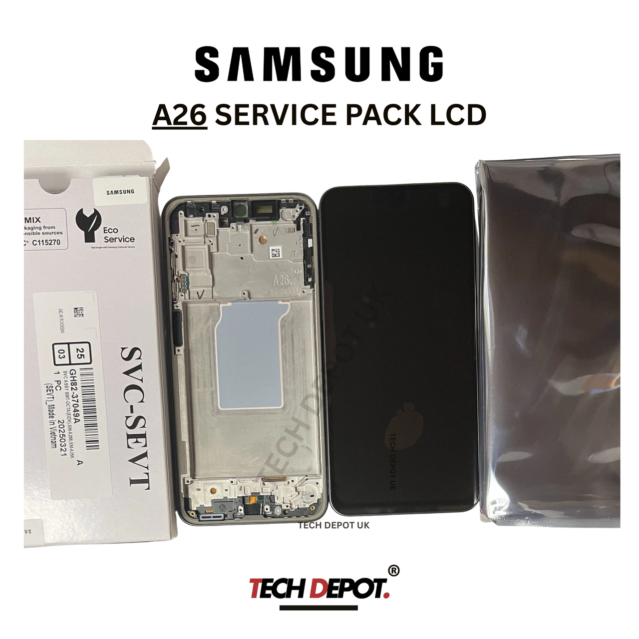 GENUINE SAMSUNG GALAXY A26 5G A266 BLACK LCD SERVICE PACK NEW SCREEN