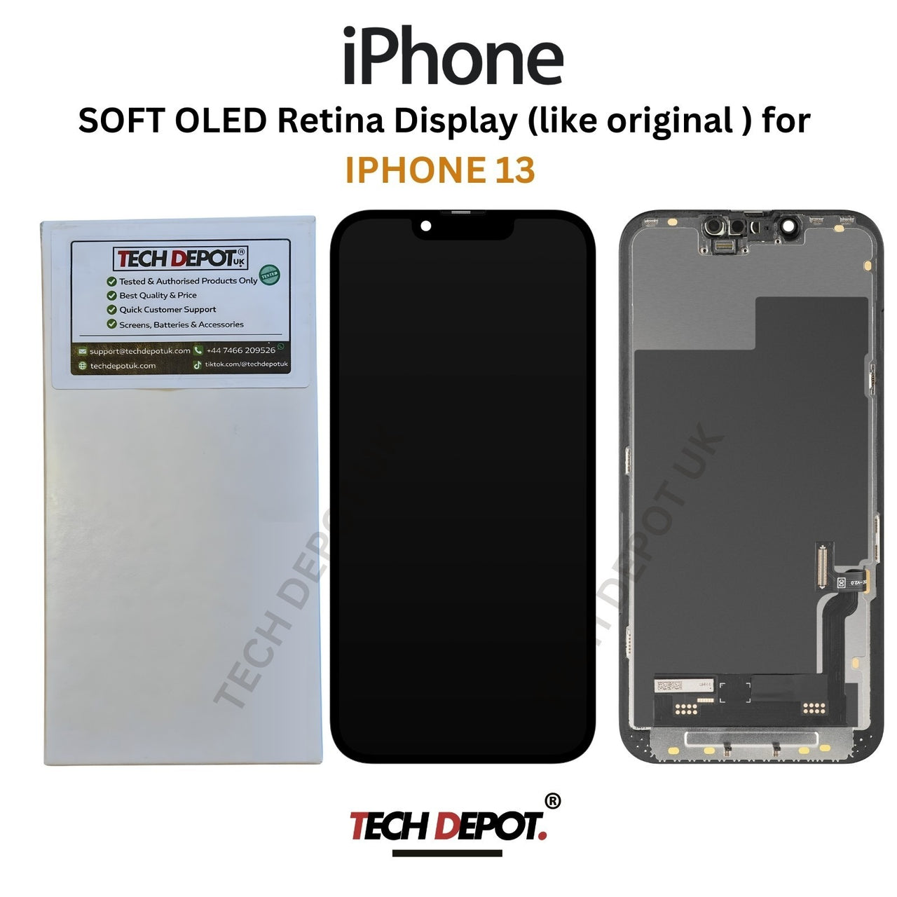 iPhone 13 Soft OLED Screen Replacement - Premium Quality
