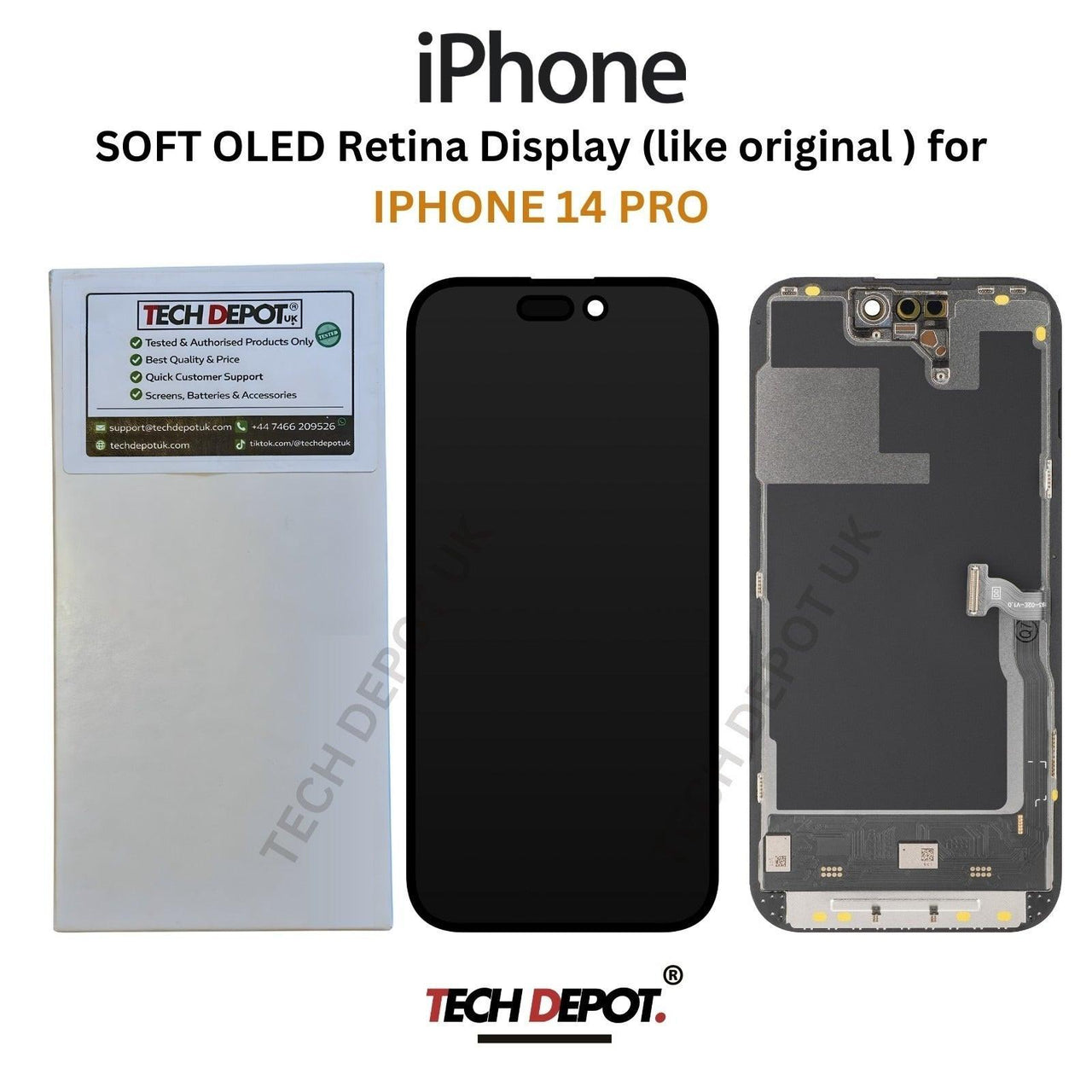 IPhone 14 Pro Soft OLED Screen Replacement - Premium Quality