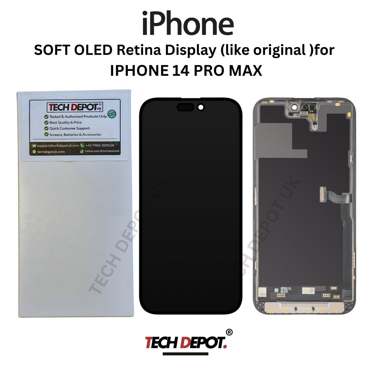 IPhone 14 Pro Max Soft OLED Screen Replacement - Premium Quality