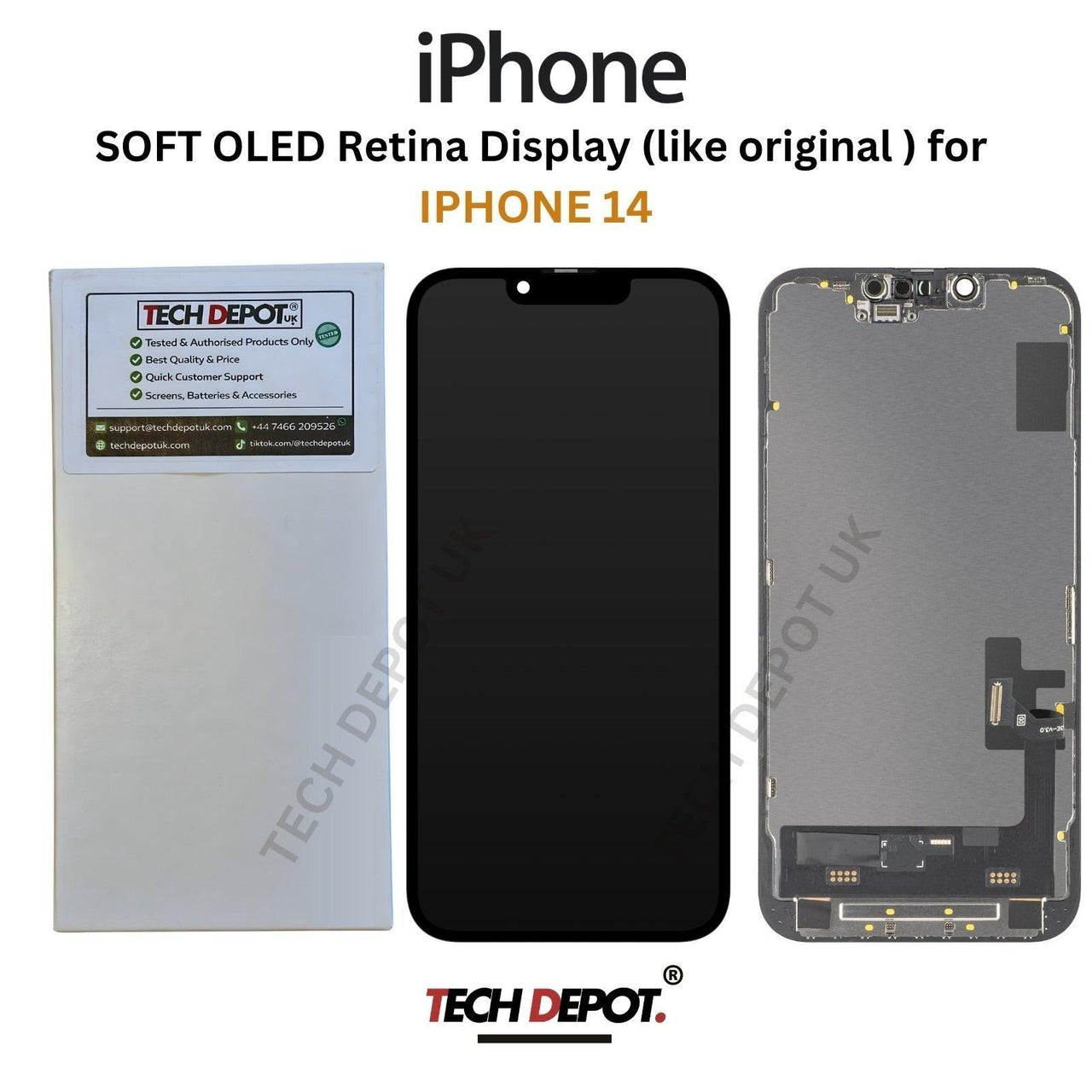 IPhone 14 Soft OLED Screen Replacement - Premium Quality