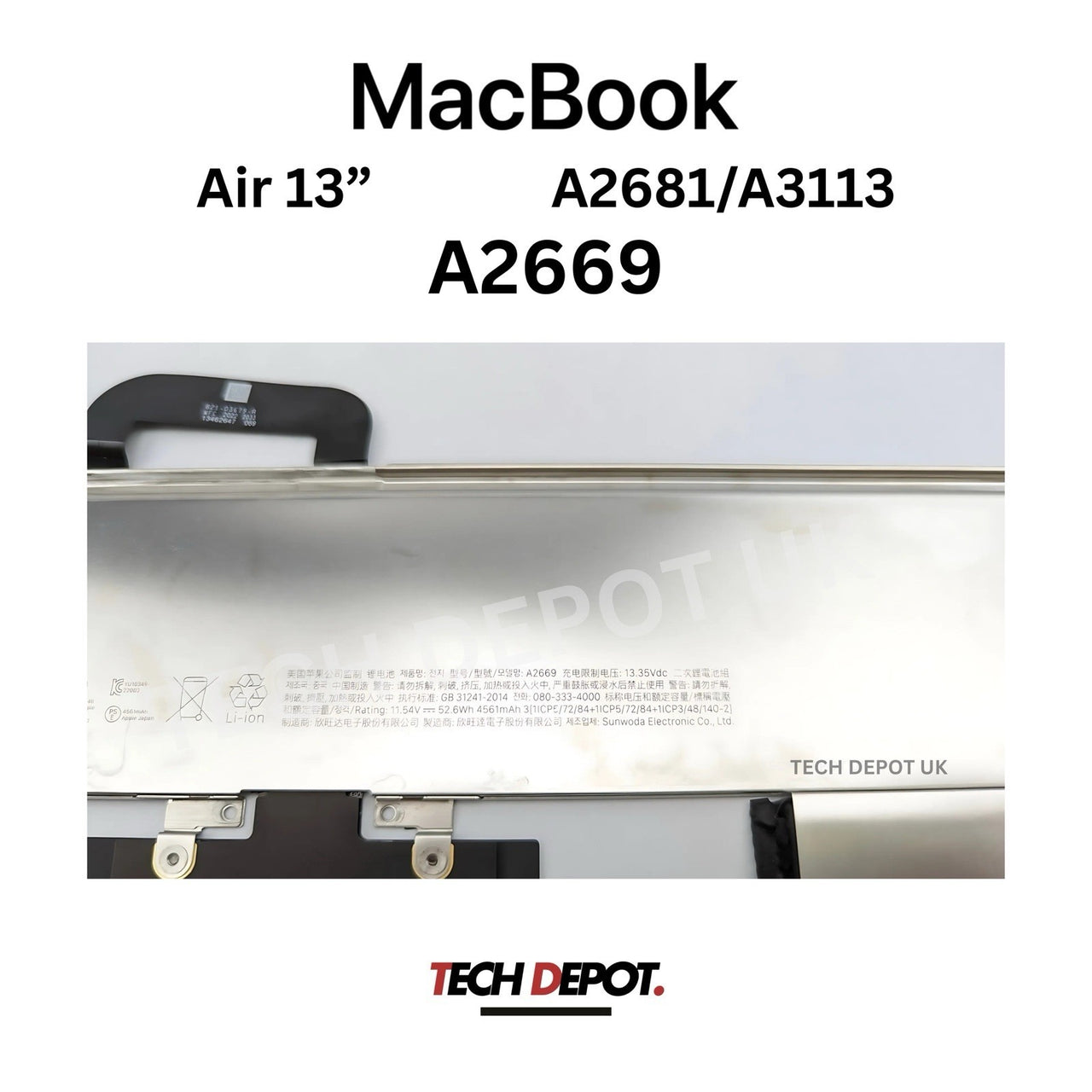 New Genuine Original Apple MacBook Air 13 A2681 A3113 M2 M3 Battery- A2669