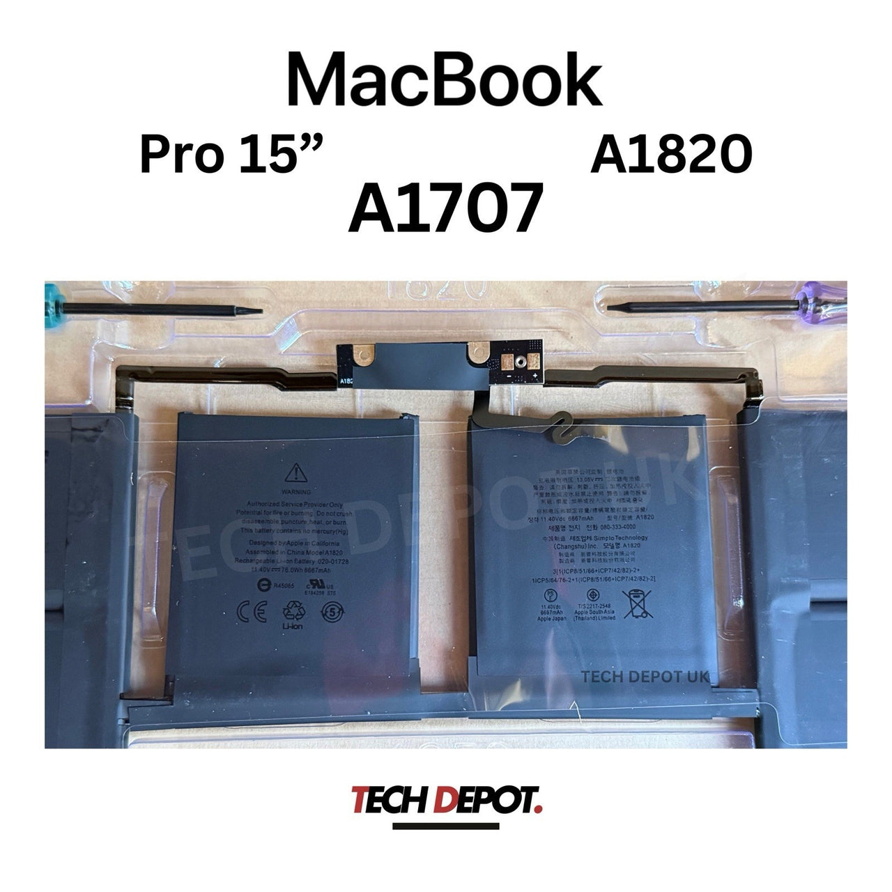 New Apple Genuine MacBook Pro 15 TouchBar A1707 2016-2017 Battery- A1820