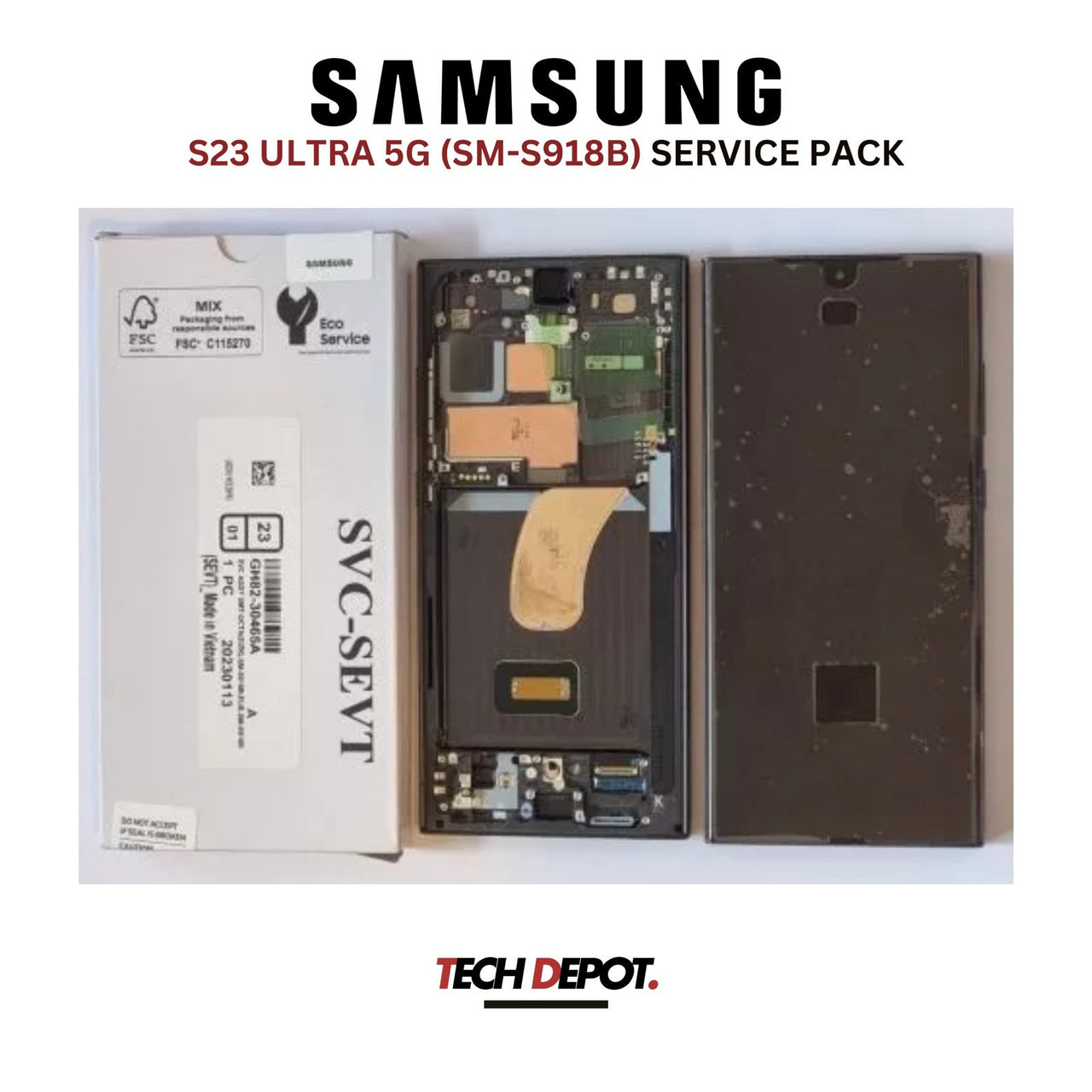 Genuine Samsung Galaxy S23 Ultra 5G(S918) SERVICE PACK LCD Display Screen Silver