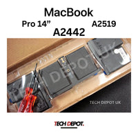 New Apple Genuine MacBook Pro 14 A2442 2021 69.6Wh Battery A2519