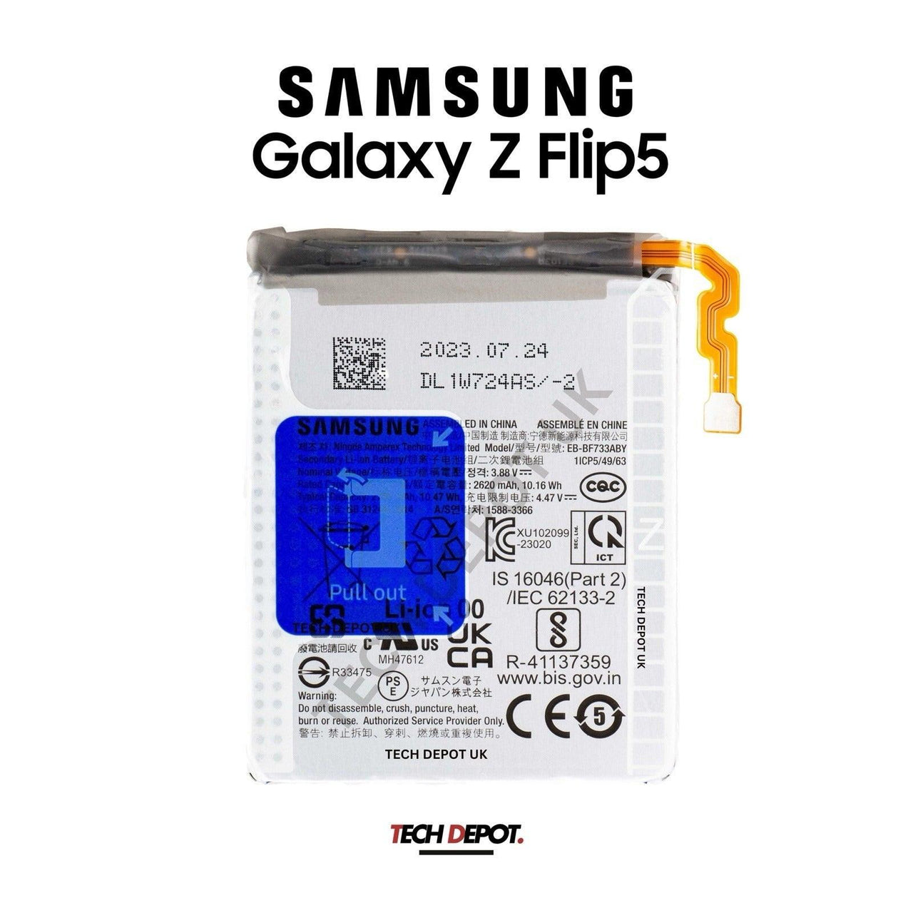 Genuine Samsung Galaxy Z Flip 5 (SM-F731) Main Battery 2700mAh EB-BF733ABY