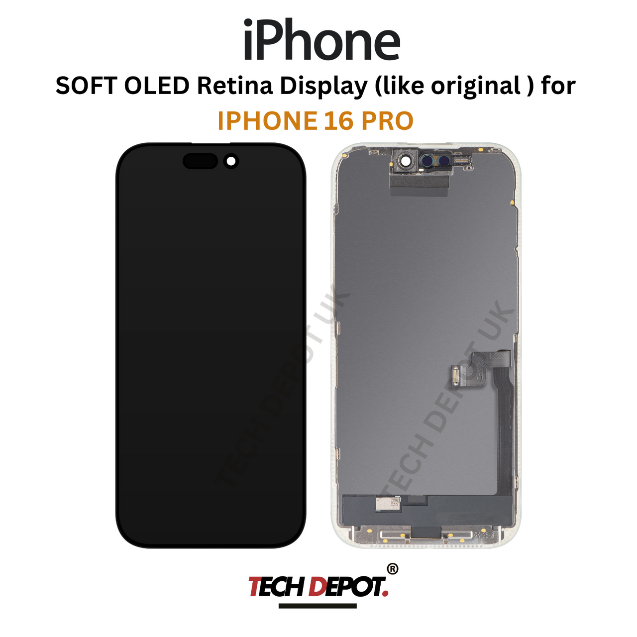 IPhone 16 Pro Soft OLED Screen Replacement - Premium Quality
