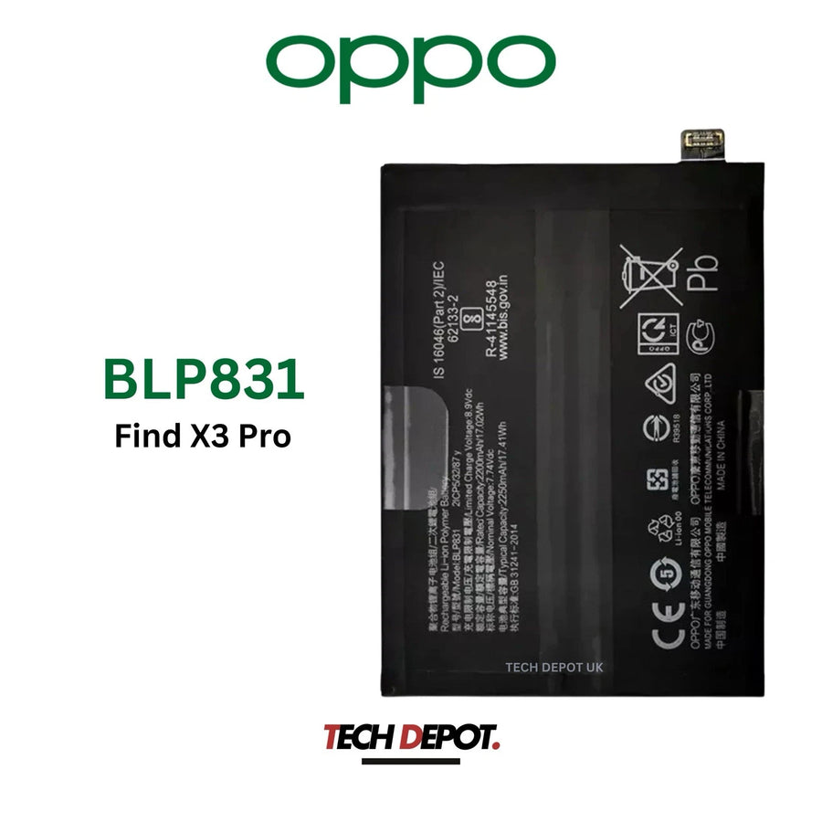 OPPO Find X3 Pro Battery Pack BLP831 (CPH2173) 4500mAh