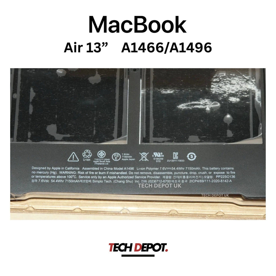 New Genuine Apple MacBook Air 13" A1466 From 2013 To 2017 54.4Wh Battery A1496
