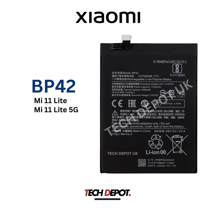 Xiaomi Mi 11 Lite 5G Battery Replacement 4250mAh- BP42