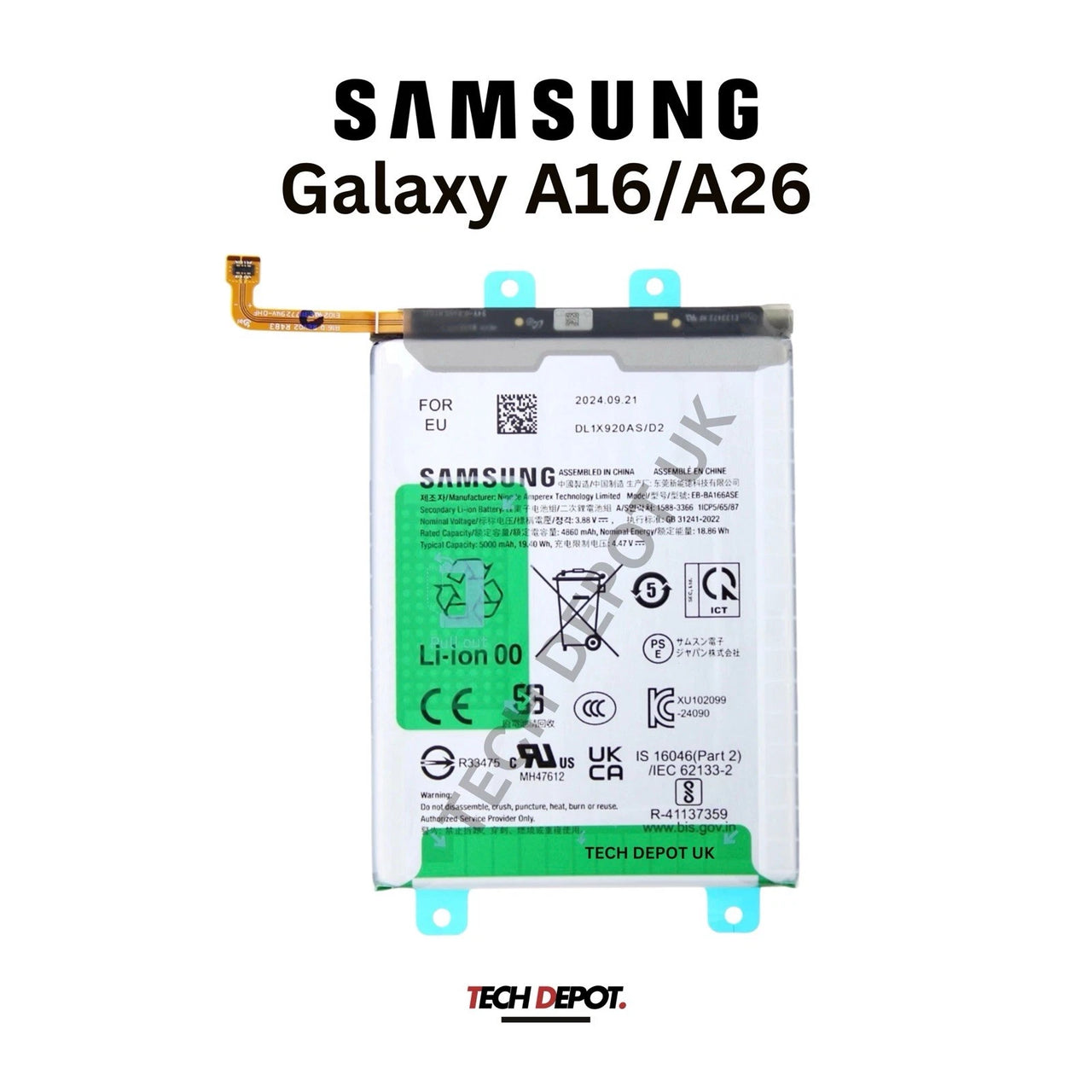 Genuine Samsung A16-4G/5G  A26-5G Battery 5000mAh EB-BA166ASE
