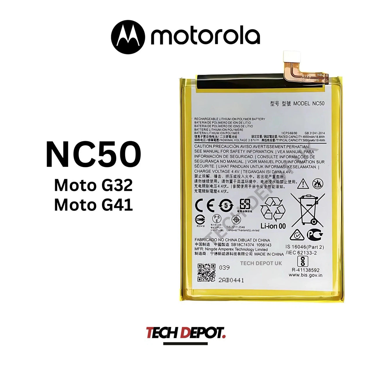 NC50 Battery for Motorola Moto G32/ G41- 5000mAh