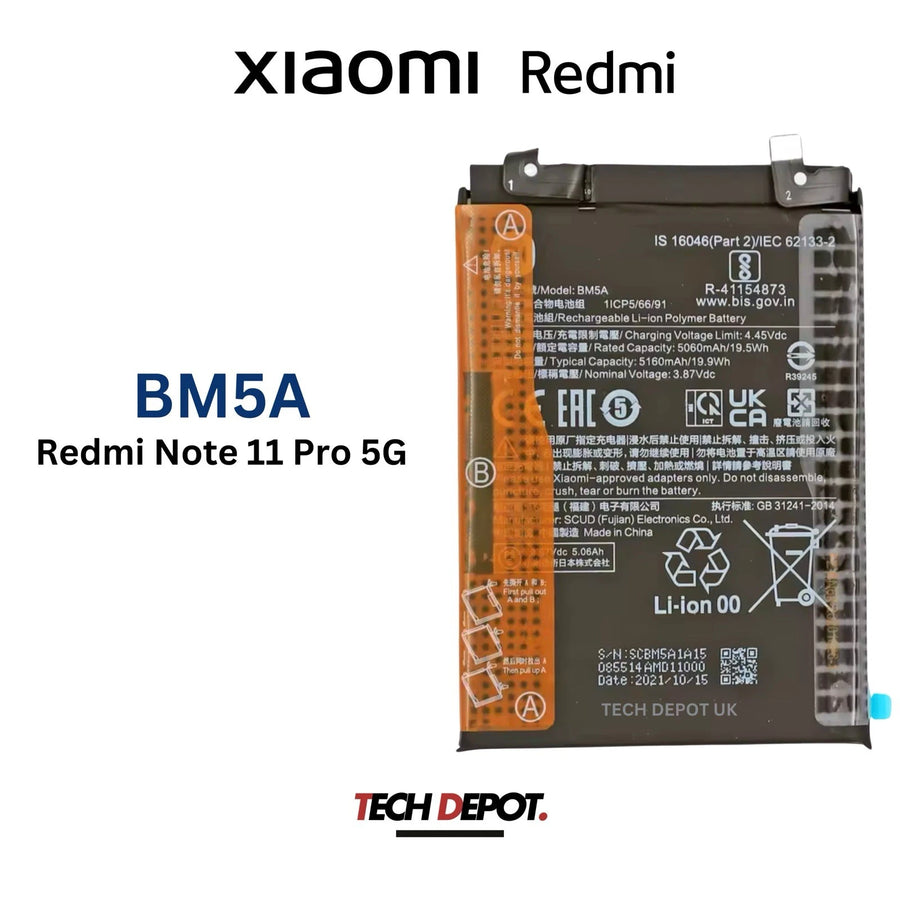 Xiaomi Redmi BM5A Battery for Redmi Note 11 Pro 5G -5160mAh