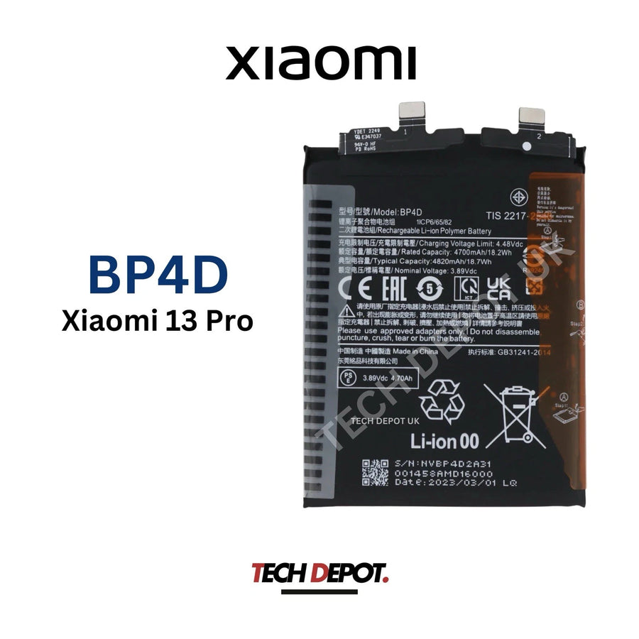 Xiaomi BP4D Battery For Xiaomi 13 Pro- 4700mAh
