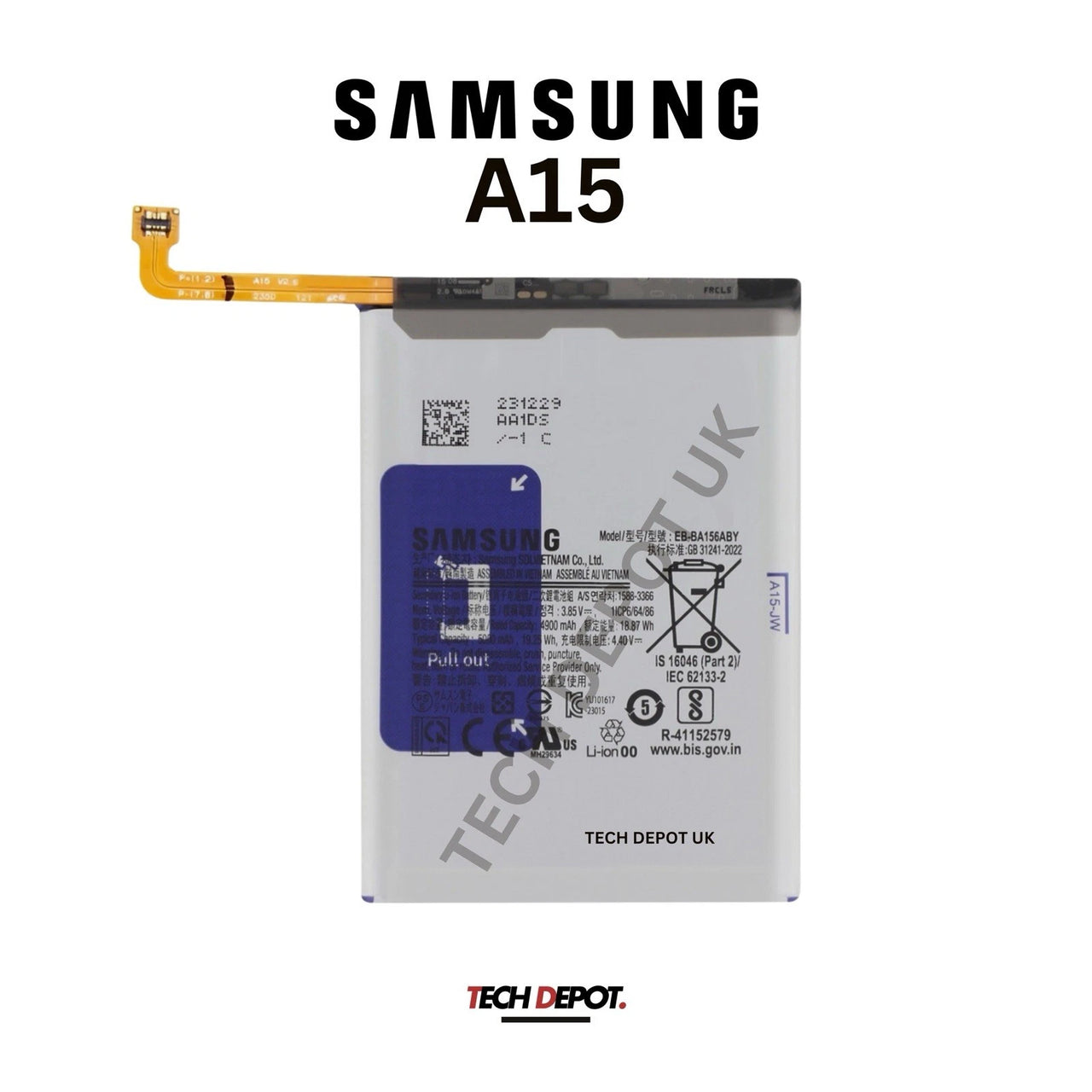 Genuine Samsung Galaxy A15 4G A155 A15 5G A156 Battery 5000mAh EB-BA156ABY