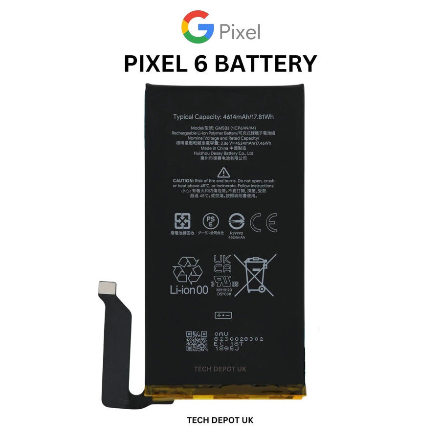 Genuine Google Pixel 6 Battery Replacement 4614mAh- GMSB3
