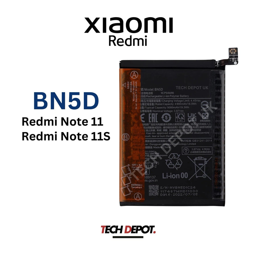 Xiaomi Redmi Note 11/ 11S Battery Replacement 5000mAh- BN5D