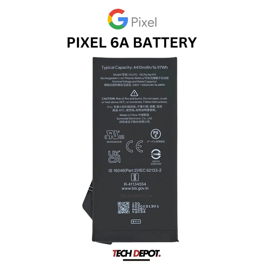 Genuine Google Pixel 6A Battery Replacement GLU7G- 4350mAh