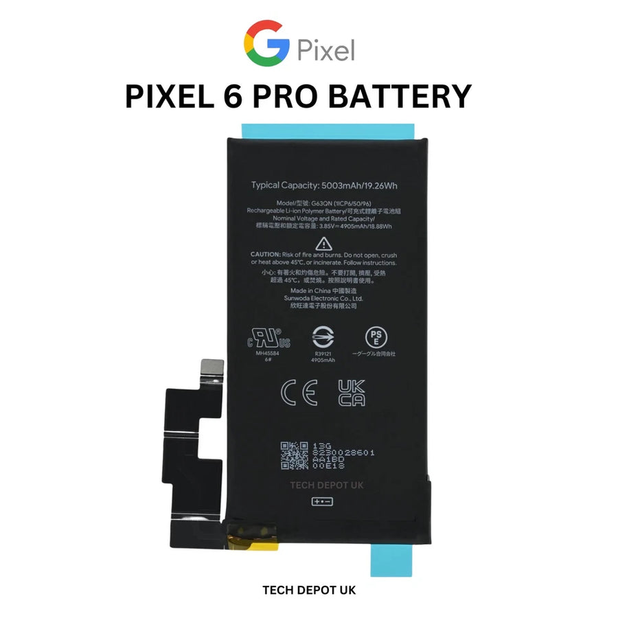 Genuine Google Pixel 6 Pro Battery Replacement G63QN- 5003 mAh